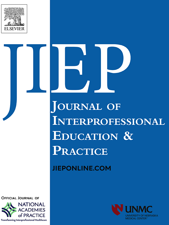 Go to journal home page - Journal of Interprofessional Education & Practice
